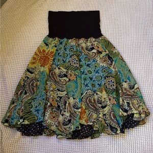 Floral Paisley Reversible Women's Skirt